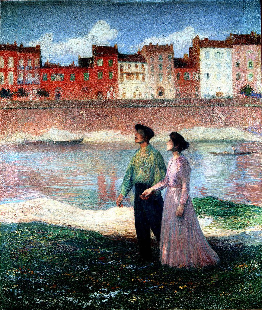 The Lovers by Henri Martin (French, 1860 - 1943).