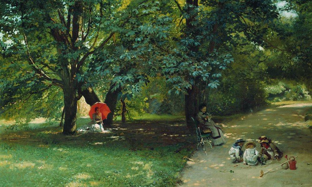 In the Park by Konstantin Makovsky, 1881