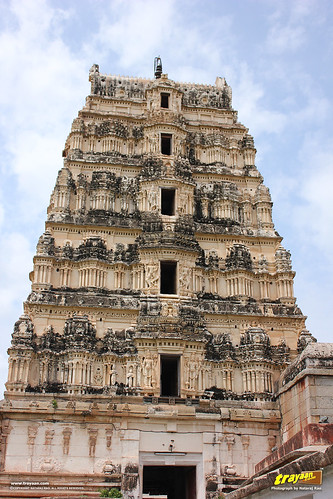 Northern Gopura, or Kanakagiri gopura at Virupaksha Temple, Hampi, Karnataka, India