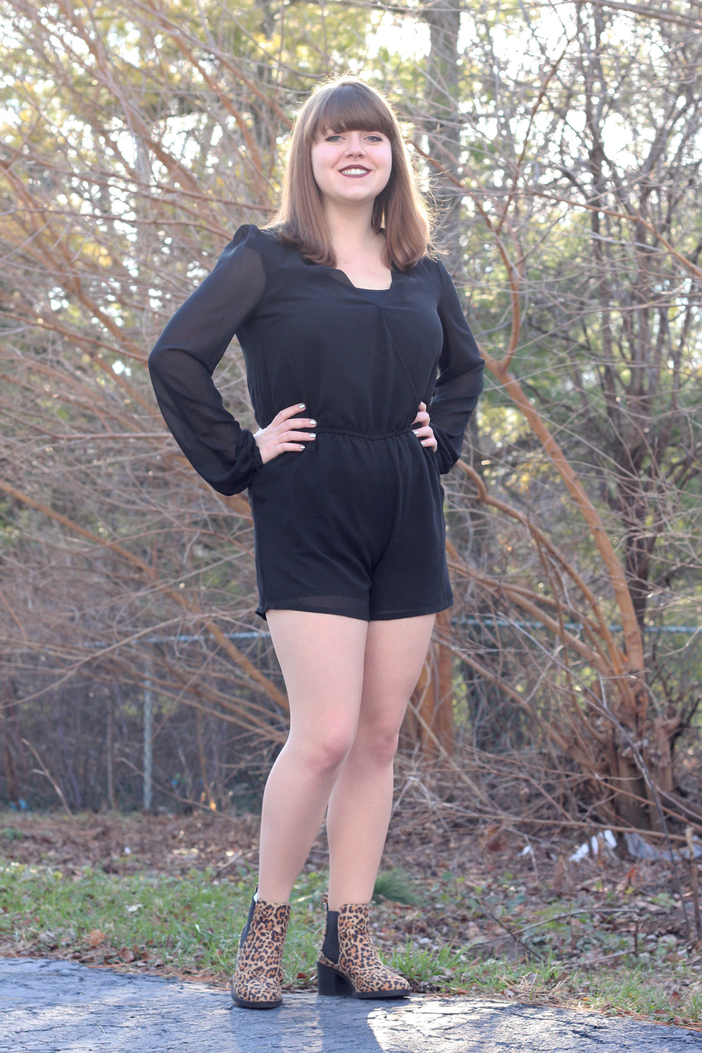 long romper with boots