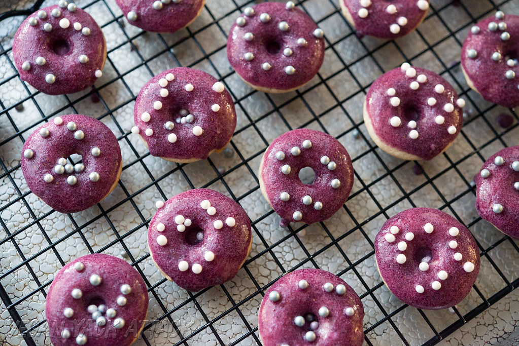 Vegan Mini Blueberry Cardamom Donuts