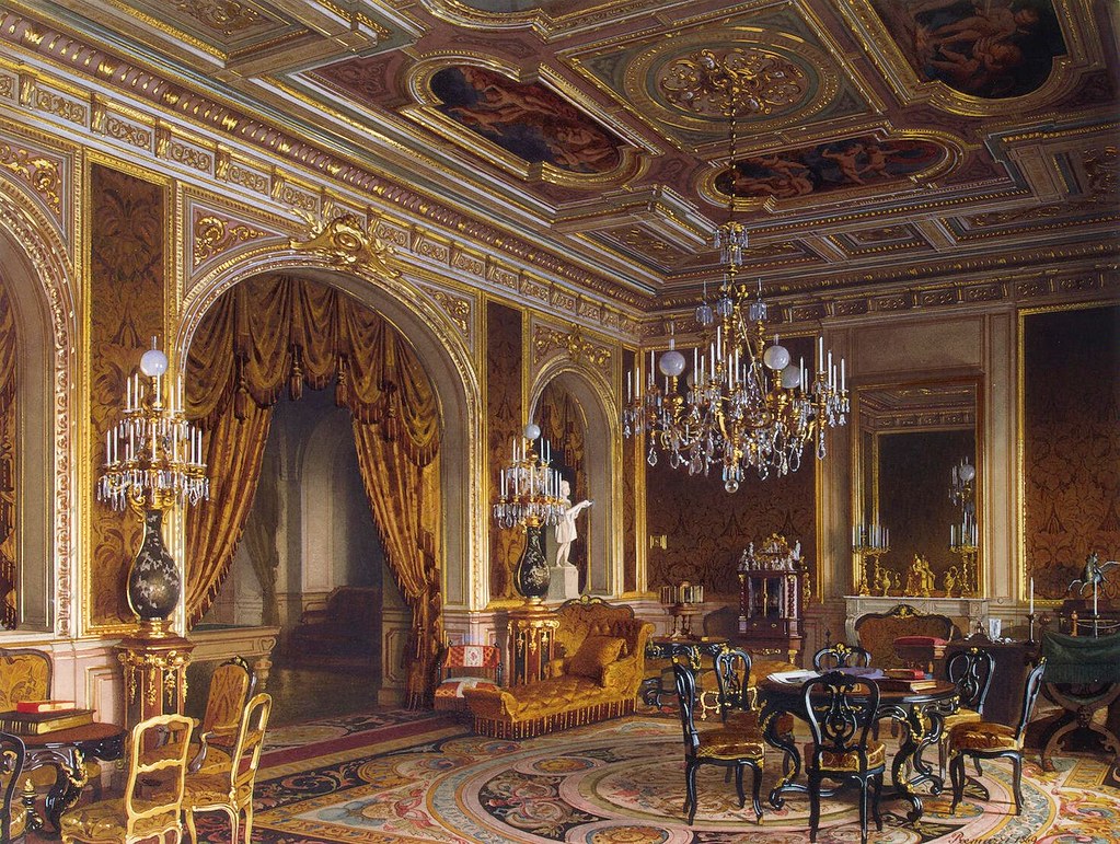 The Russian mansion of von Stieglitz: The Main Study. 1869