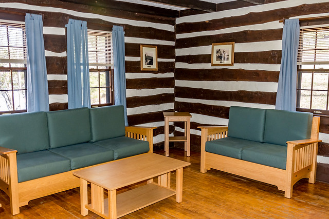 New furniture throughout this cabin in 2016 at cabin 8 a 2 bedroom Fairy Stone State Park, Virginia