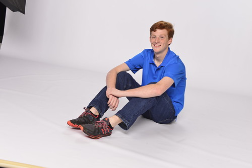 Zach McCleery sitting with a white background