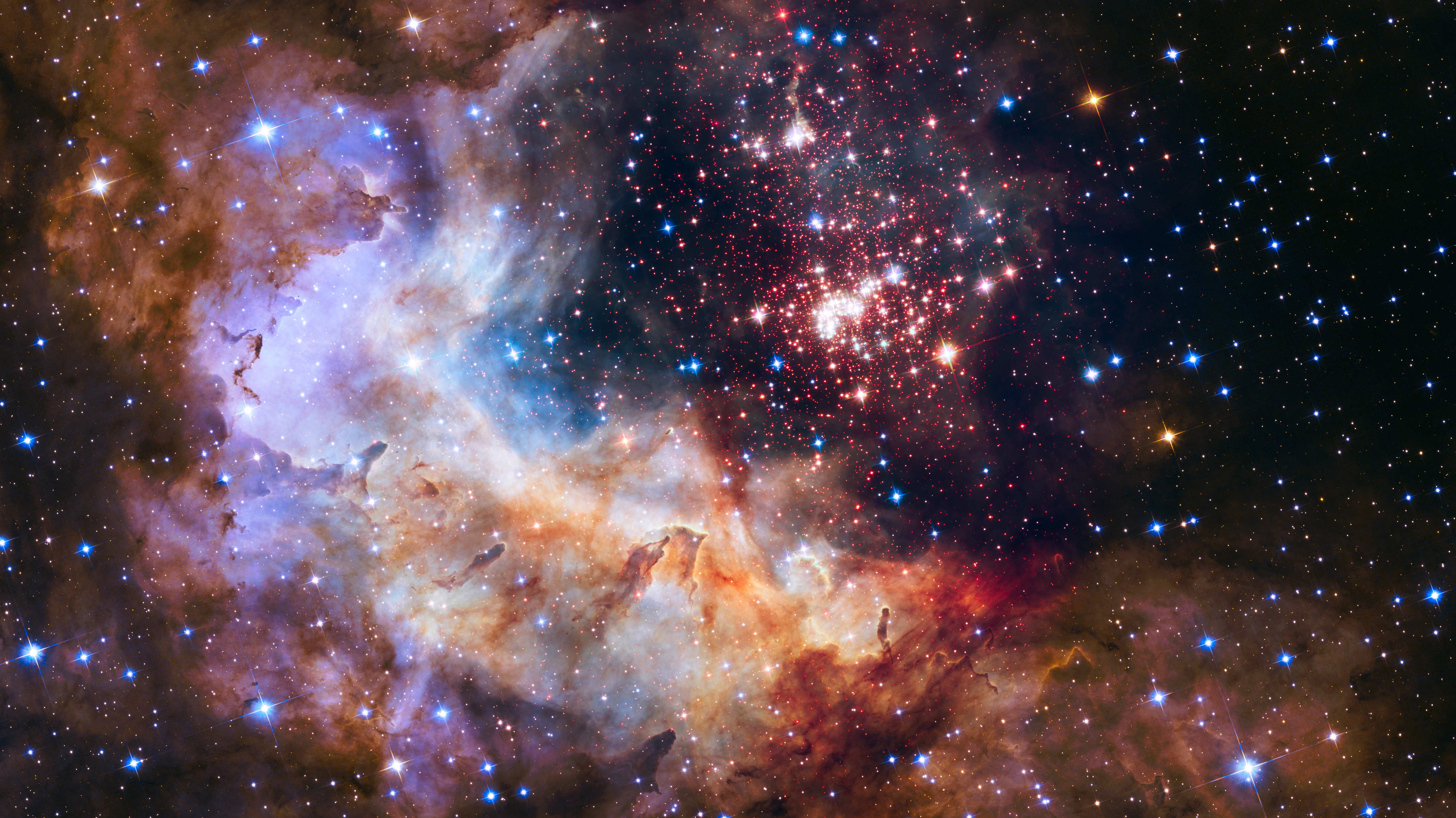NASA Unveils Celestial Fireworks as Official Hubble 25th Anniversary Image