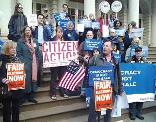 CWA activists and partners rally for fair elections 