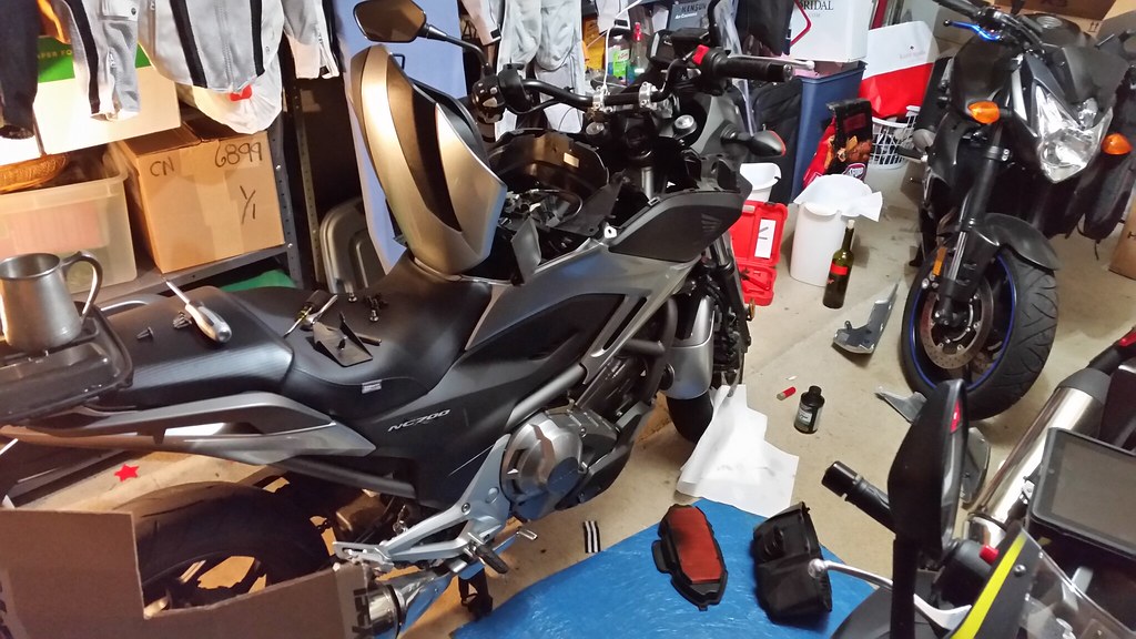Honda NC700X - Maintenance Day: Oil Change, Air Filter, Spark Plugs & More!  