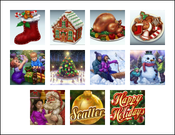 free Happy Holidays slot game symbols
