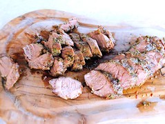 Grilled lamb neck