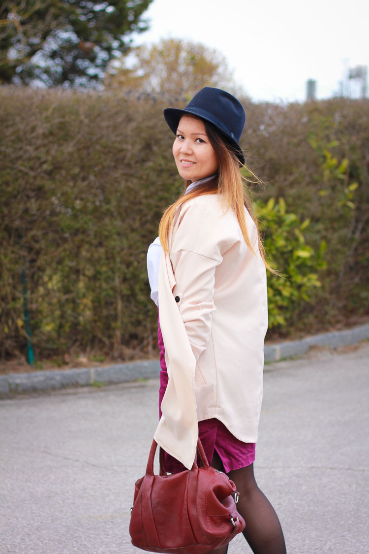 FabFashionaire | Lavender - Soft Draped Jacket & Purple Pencil Skirt