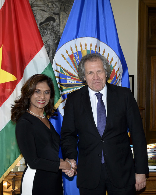 Secretario General de la OEA recibió a la Canciller de Suriname