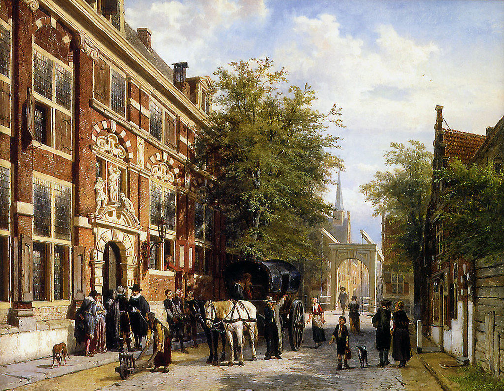 City View at Hoorn by Cornelis Springer