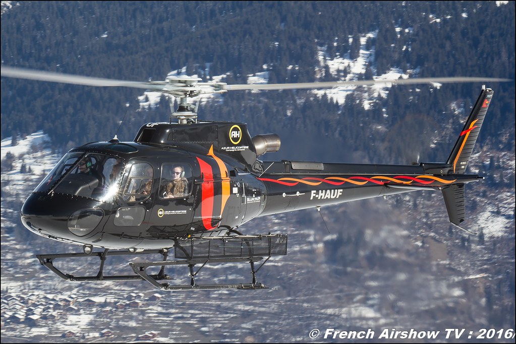 Aérospatiale AS-350 B3 Ecureuil - F-HAUF Azur Hélicoptère SARL , Salon Hélicoptère à Courchevel 2016, Meeting Aerien 2016