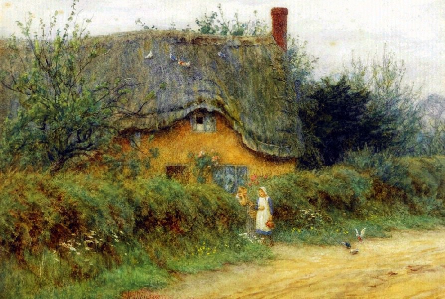 An Iltshire Cottage by Helen Allingham
