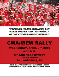 Rally in front of Verizon Philadelphia