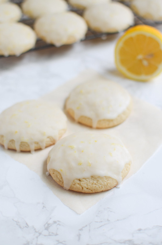 Glazed Lemon Cookies - soft lemon cookies with a deliciously tart glaze! 