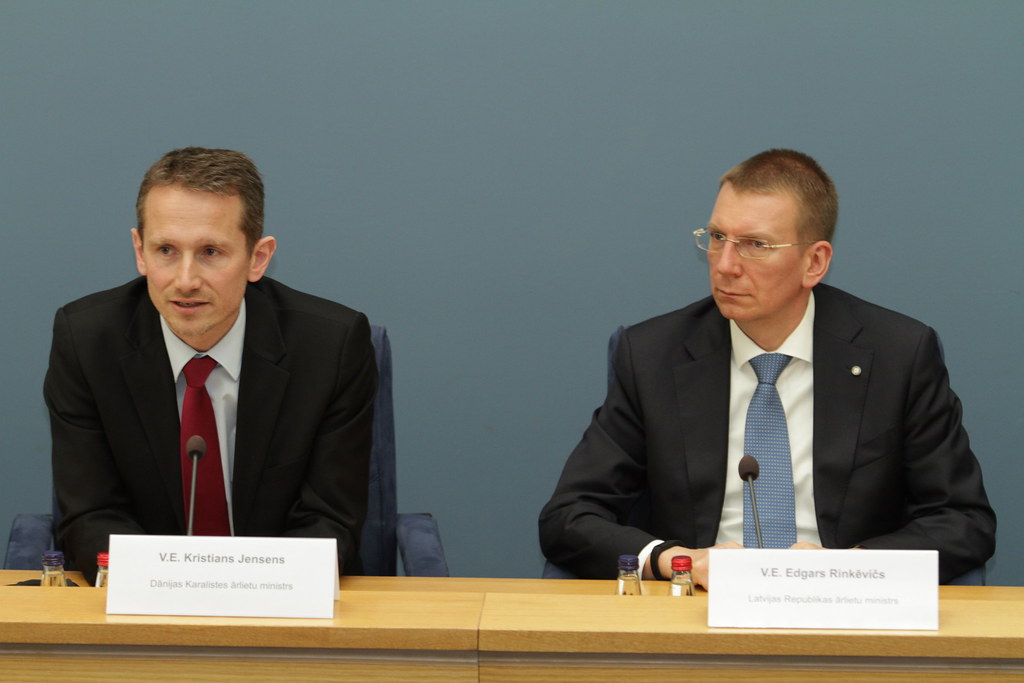Edgara Rinkēviča un Kristiana Jensena preses konference