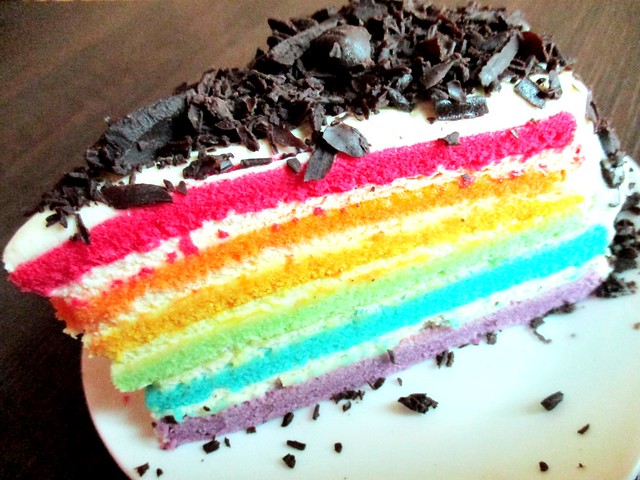 Cocoa Coffee rainbow cake