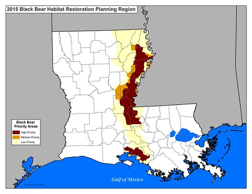 NRCS focused conservation efforts in priority areas for conservation (PACs) in the Delta region of Louisiana map