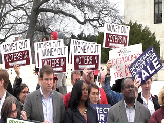 CWA activists and partners rally for fair elections. 
