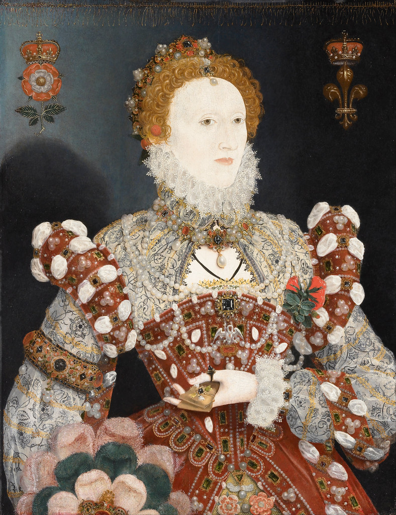 The Pelican Portrait by Nicholas Hilliard, c.1573. The pelican was thought to wound her breast to nourish her young, and became a symbol of Passion and Eucharist, adopted by Elizabeth portraying herself as the 