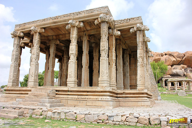 Kadlekalu Ganesha Temple on Hemakuta Hill in Hampi, Karnataka, India