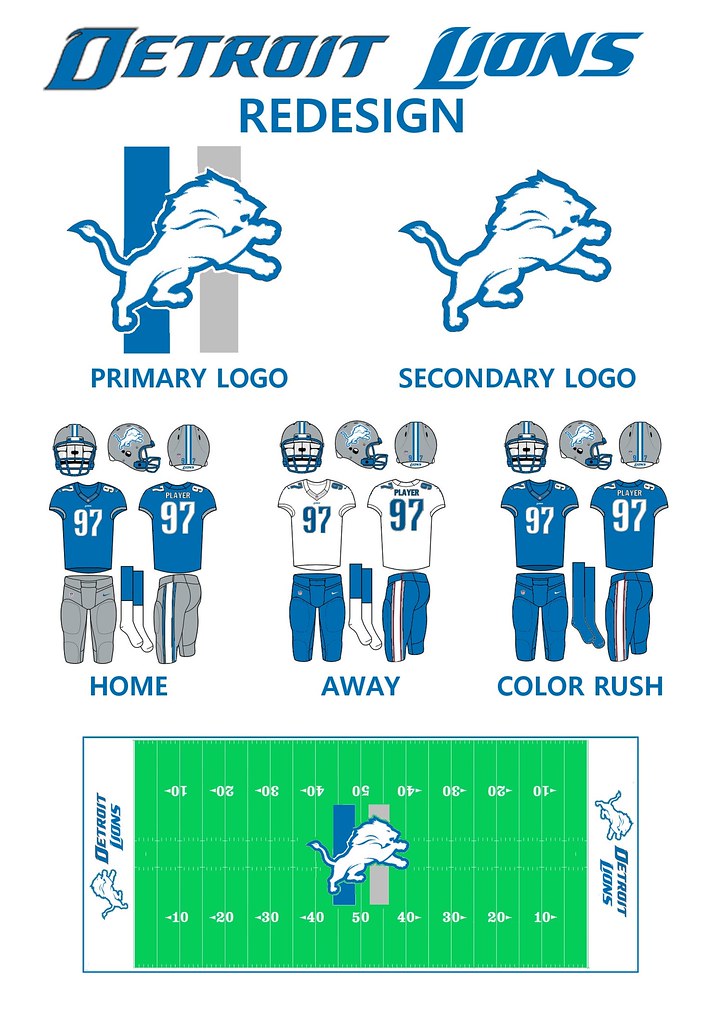 Detroit Lions mixtape uniform concept, a mashup of old and new