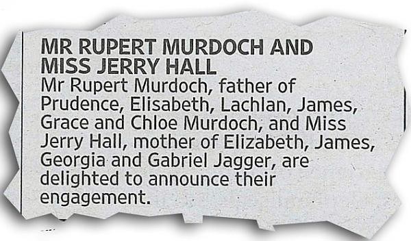 84, Murdoch married again, this time in 59 United States former supermodel Ruili·huoer