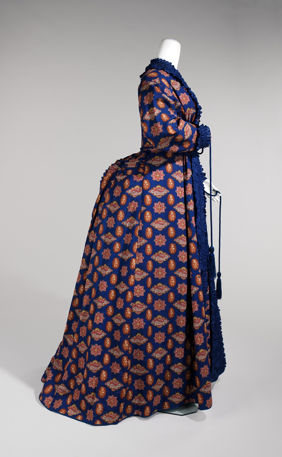 Dressing gown 1865-75 American Wool, silk, metmuseum