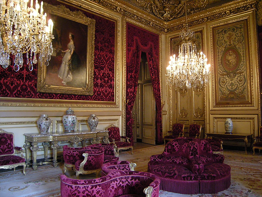 Second Empire style Grand Salon in the Apartements of Napoléon III, Louvre palace.