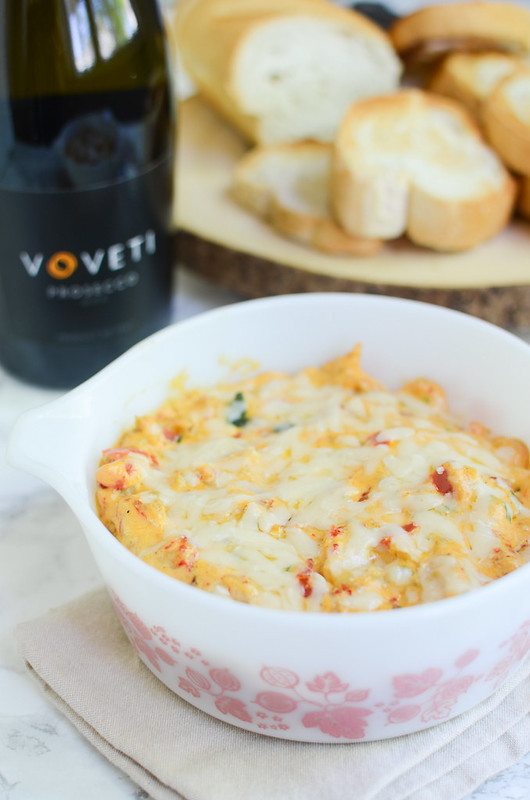 Crawfish Dip - creamy, cheesy crawfish dip with a little spice! Serve this on sliced baguettes at your next party or for a delicious date night at home!