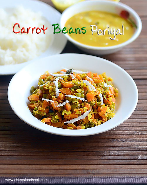 Carrot beans poriyal