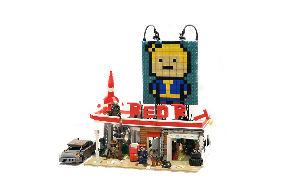 Lego Fallout - Modular Red Rocket Station Settlement Flickr