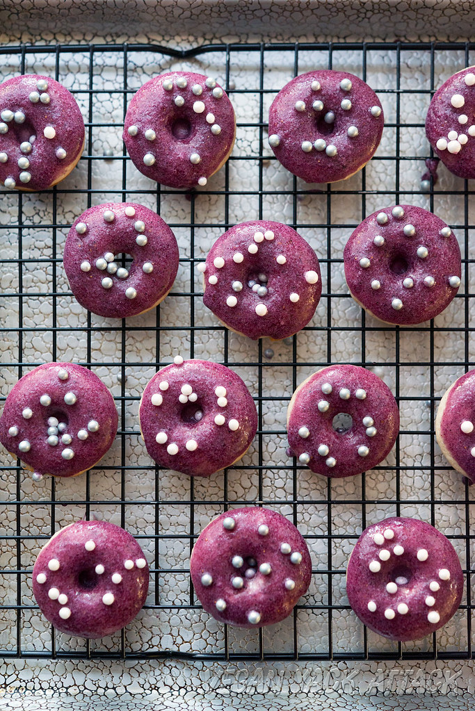 Vegan Mini Blueberry Cardamom Donuts
