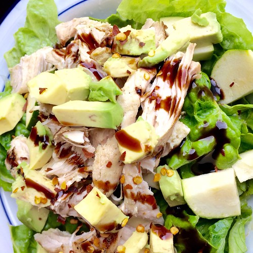 Chicken salad with avocado