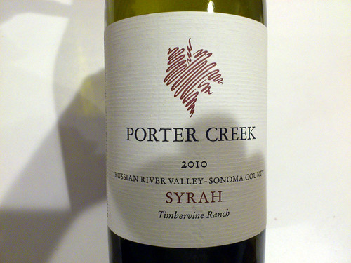 porter creek syrah 2010