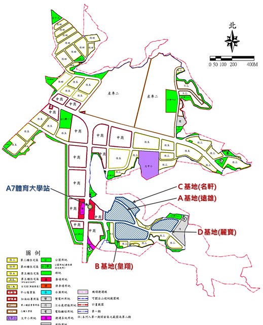 機場捷運A7站區開發案都市計畫土地使用分區圖，取自合宜宅售租專區網站。