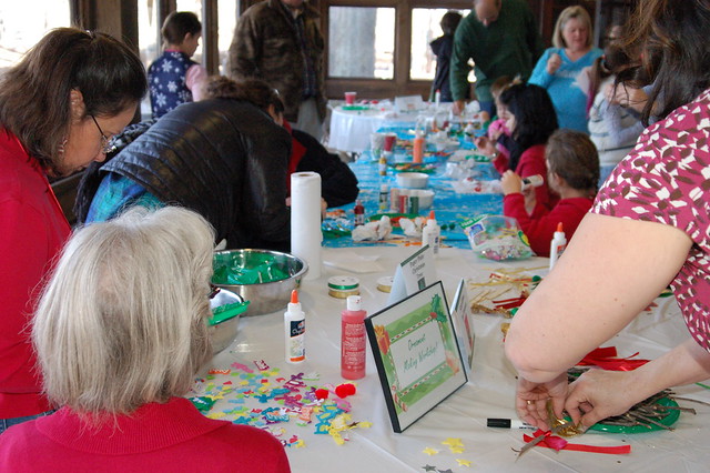 Craft making with Santa's helpers at Westmoreland State Park, Virginia