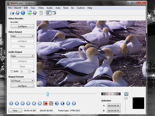 avidemux video editing software windows 7
