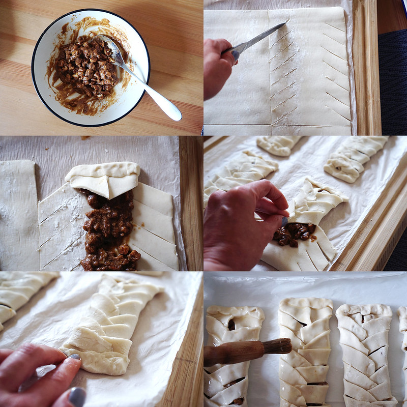 Easy gluten free maple pecan plaits made with Jus-Rol gluten free puff pastry - preparation and cooking process | gluten free pastries | gluten free recipes | gluten free desserts | gluten free baking