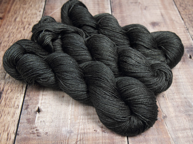 Brilliance 4 Ply  – British Bluefaced Leicester wool and silk hand-dyed yarn 100g – ‘Graphite’