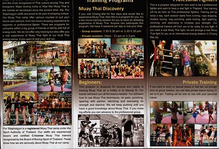Brochure Por Silaphai Thai Boxing Gym Chiang Mai Thailand 2