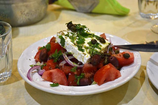 Greek salad, Andros