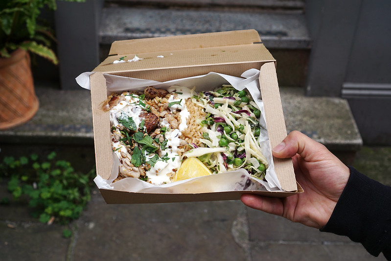 Gluten free Aioli chicken lunch box from Leon | Gluten free Shoreditch guide | Gluten free London | Brick Lane | Old Street | Spitalfields | Hoxton | East London