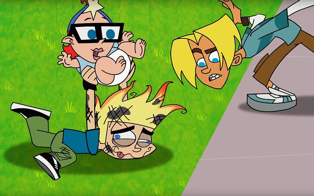 Johnny Test getting hurt badly while in trouble - epic! 