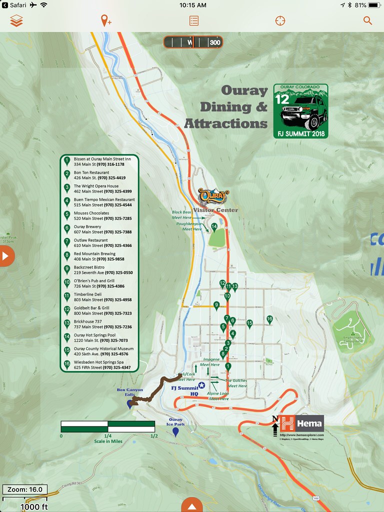 FJ Summit 12 Event Guide Ouray Map