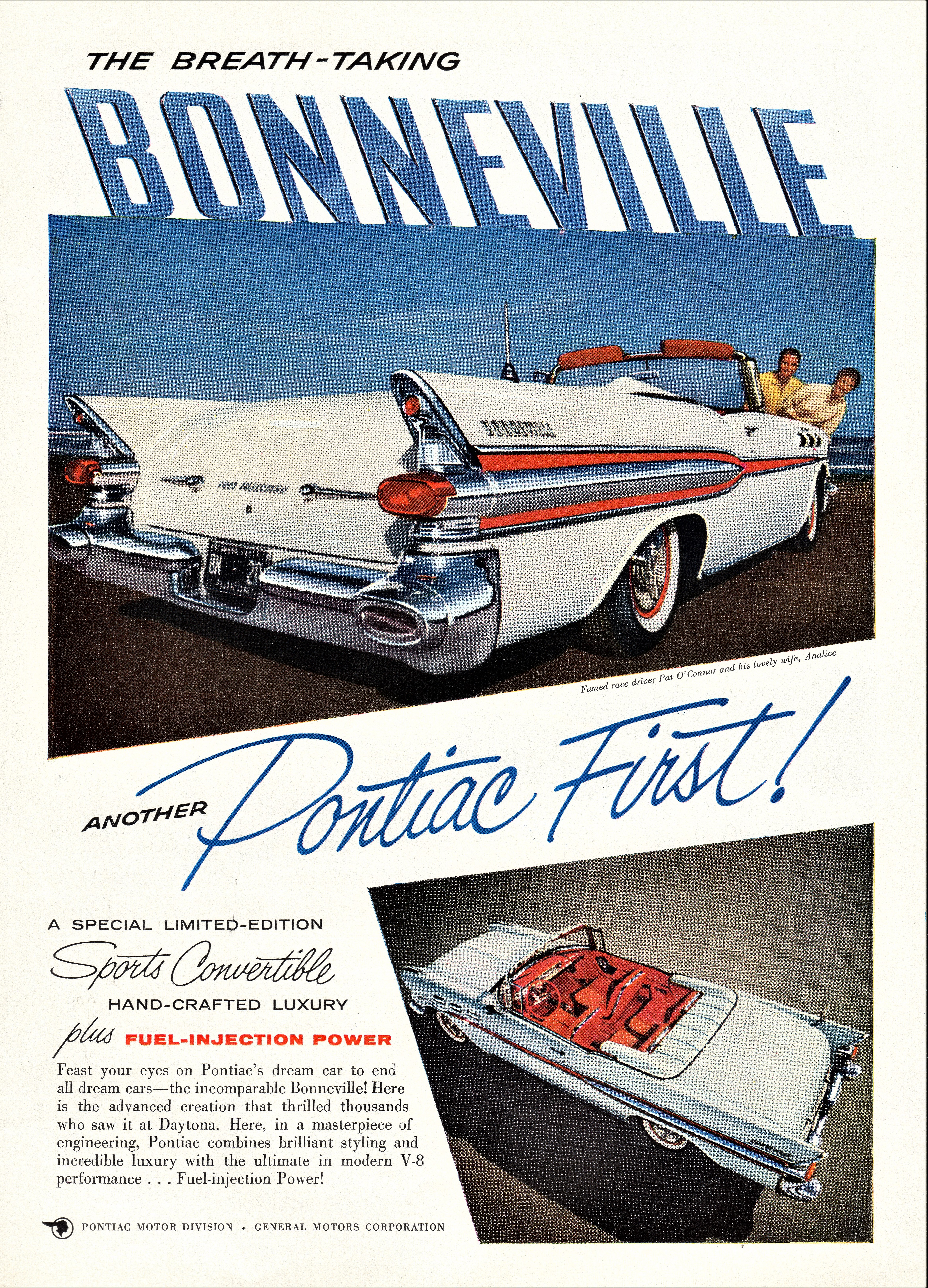 1957 Pontiac Bonneville Sports Convertible featuring Pat O'Connor