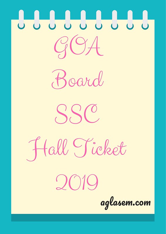 Goa Board SSC Hall Ticket 2019