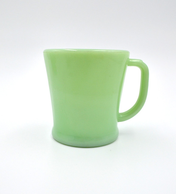 8oz Made In France Great Condition Emerald Green Glass Coffee Mug