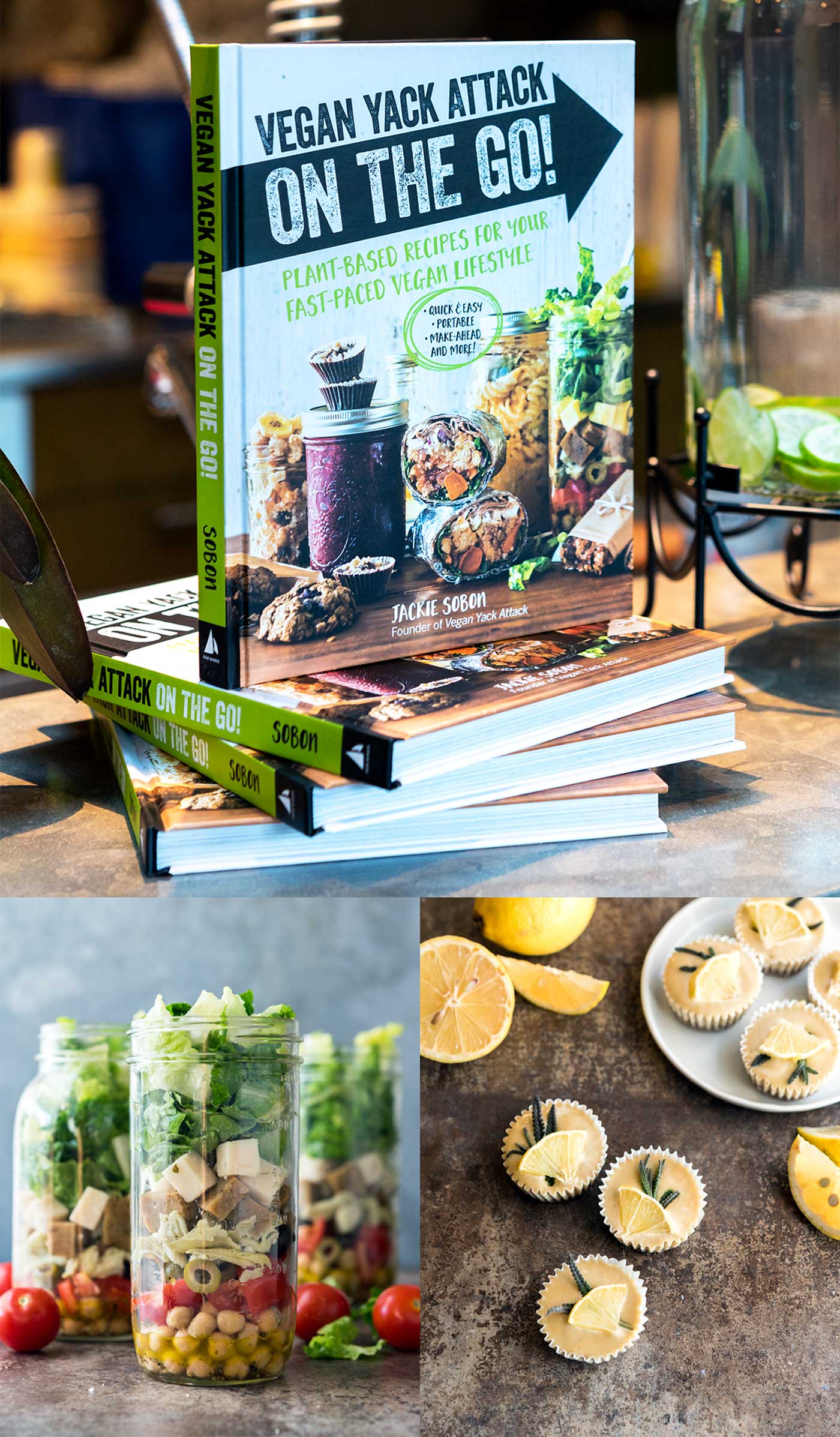 It's here! It's here! The release date of my second cookbook, Vegan Yack Attack On the Go! Quick recipes, make-ahead recipes, lunch, and recipes for on the move; this book has it all.